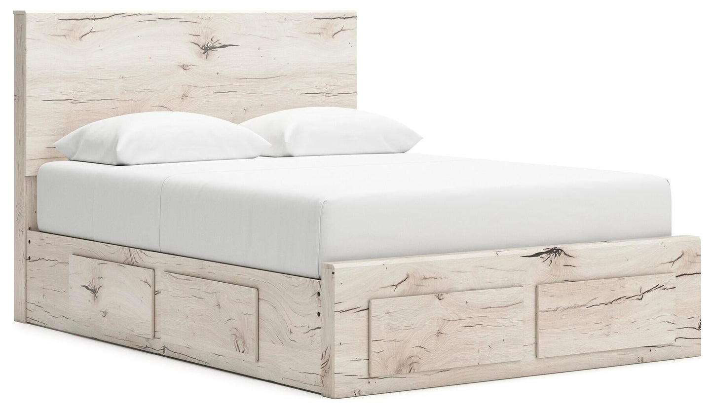 Lawroy Queen Panel Storage Bed, Dresser, Mirror, Chest and Nightstand