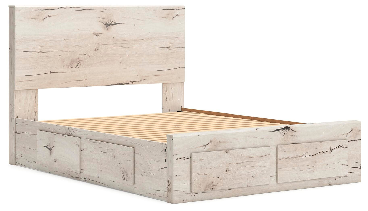 Lawroy Queen Panel Storage Bed, Dresser, Mirror, Chest and Nightstand