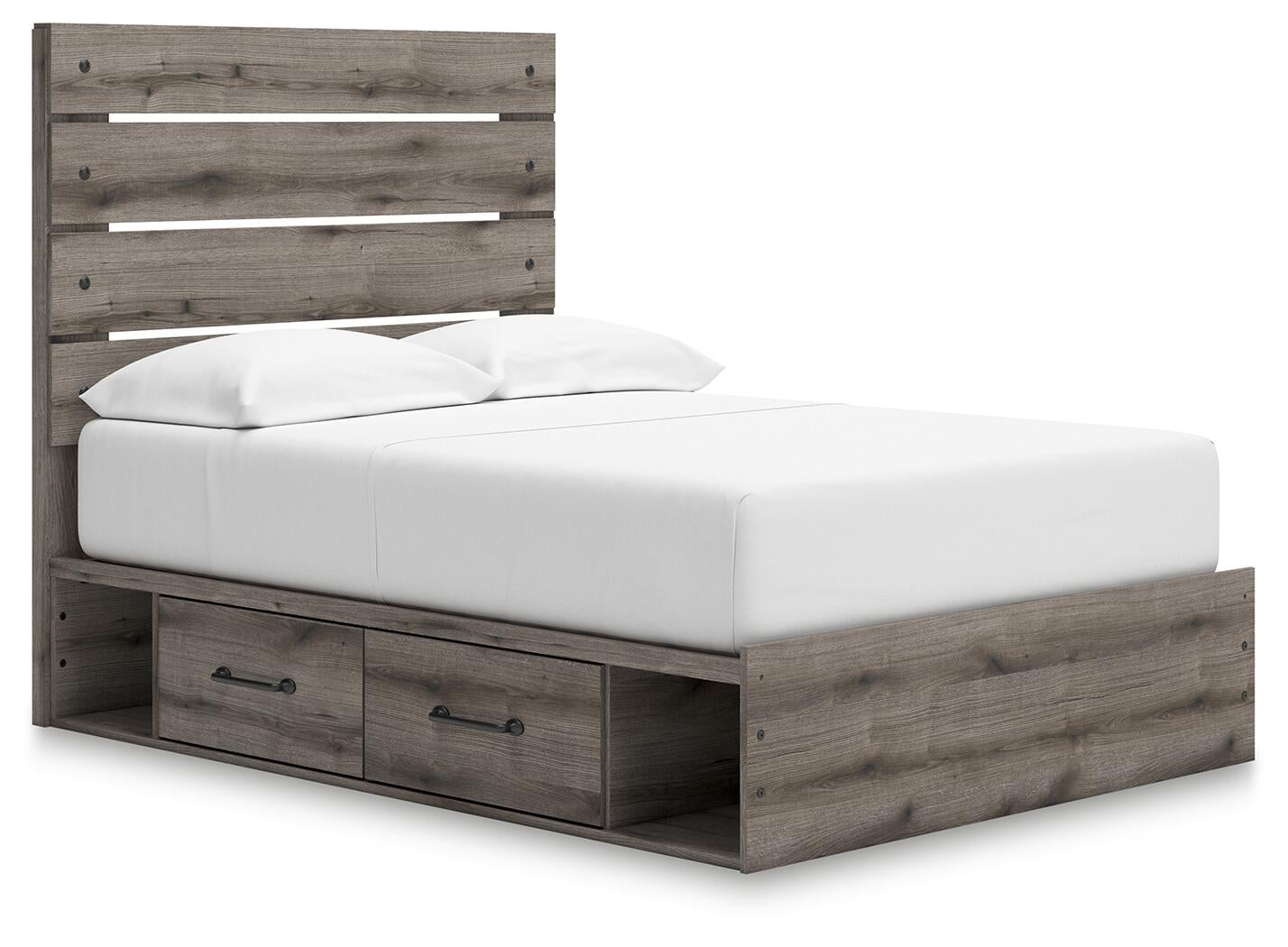Urbanoore Full Panel Bed with Storage, Dresser and Mirror