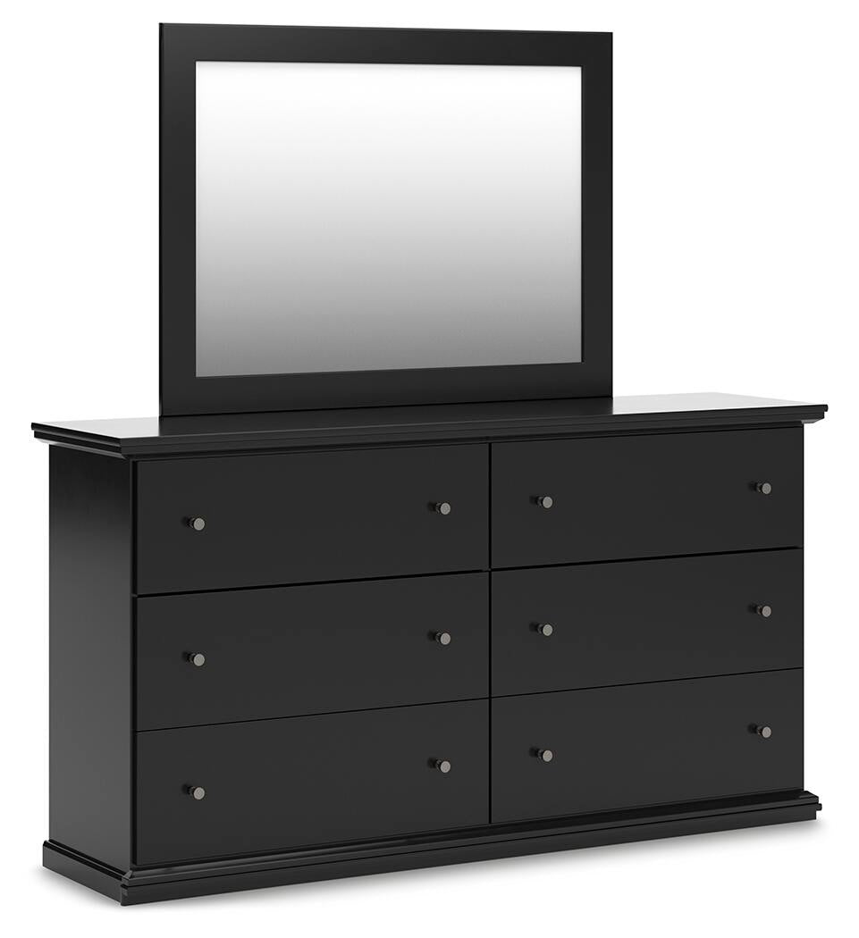Maribel Full Panel Bed, Dresser, Mirror and Nightstand