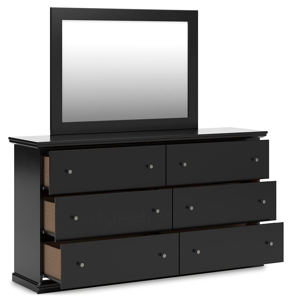 Maribel Full Panel Bed, Dresser, Mirror and Nightstand