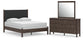 Cadmori Queen Upholstered Panel Bed, Dresser and Mirror