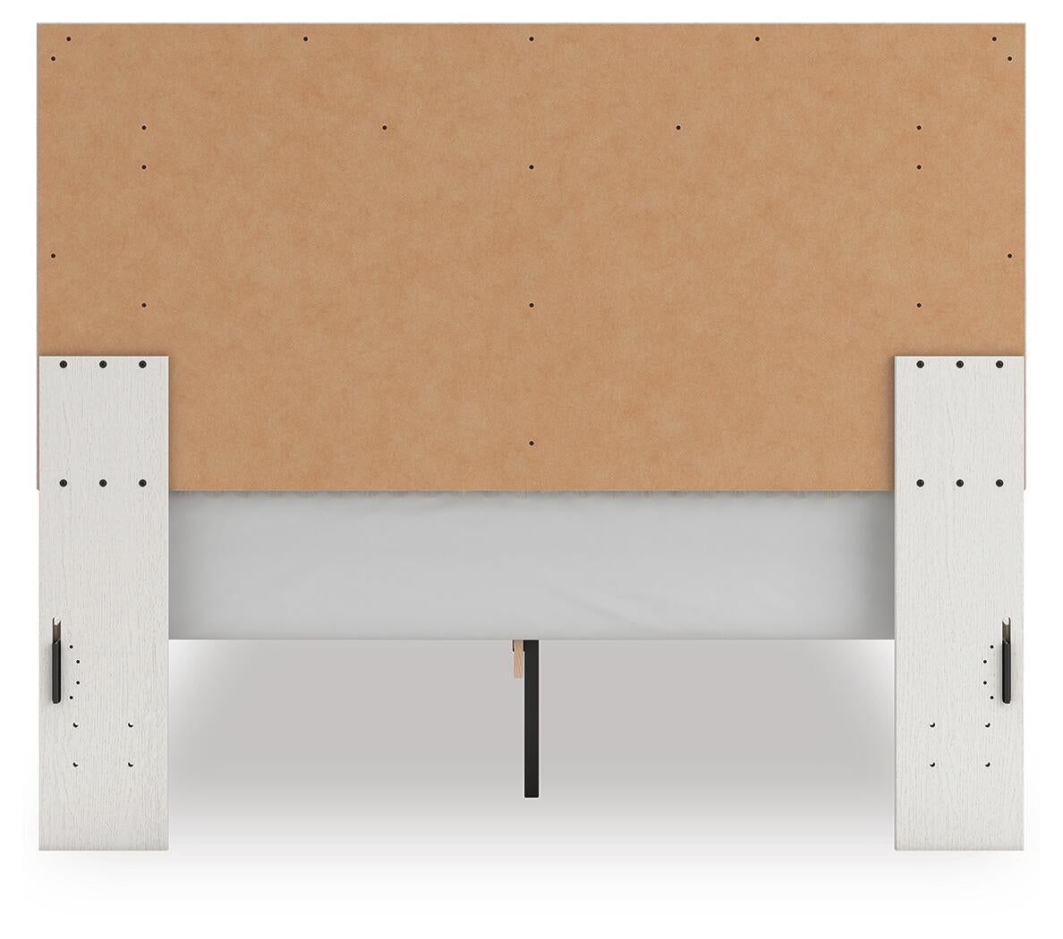 Birmonton Queen Upholstered Panel Platform Bed, Dresser, Mirror and Nightstand