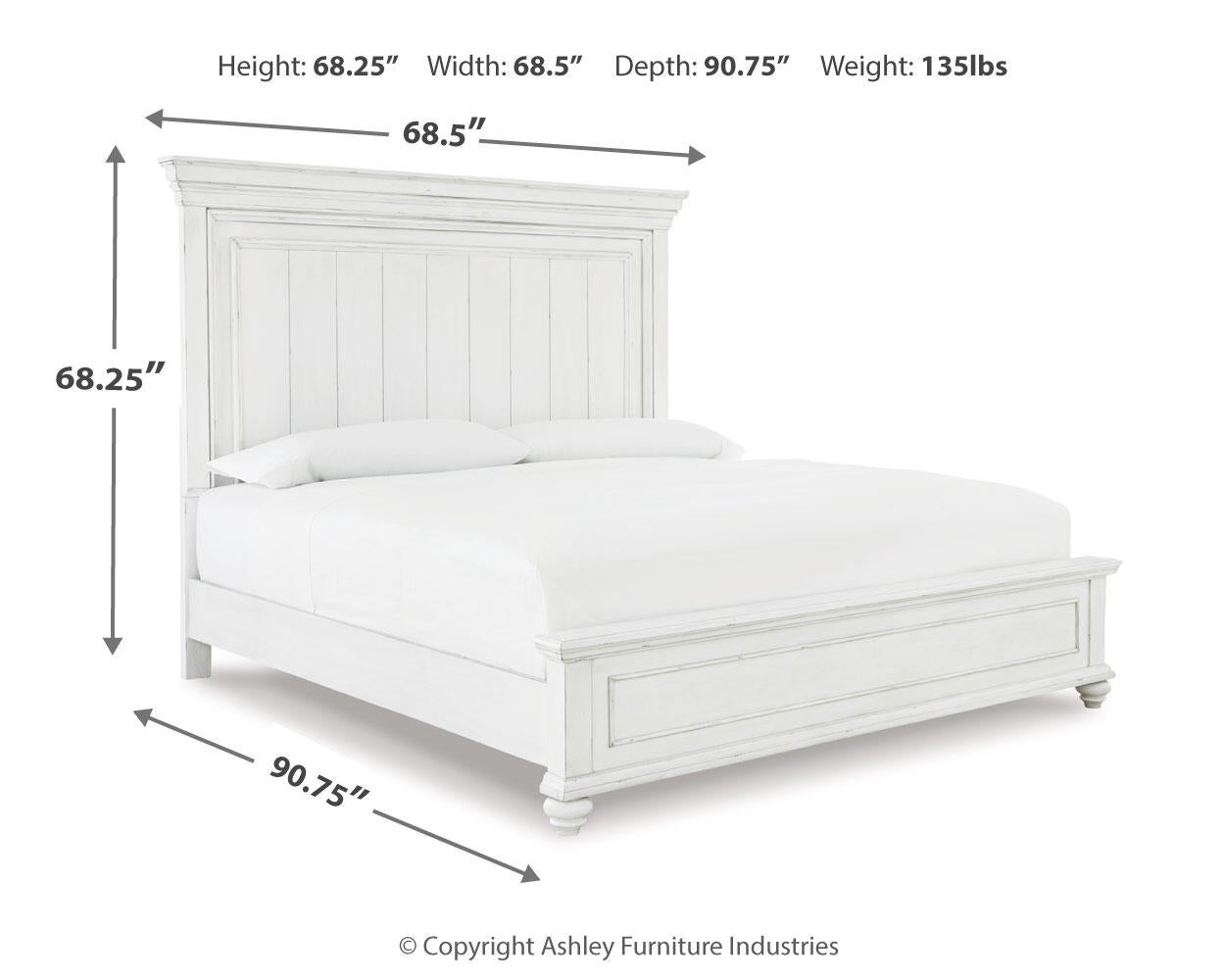 Kanwyn Queen Panel Bed with Mirrored Dresser, Chest and Nightstand