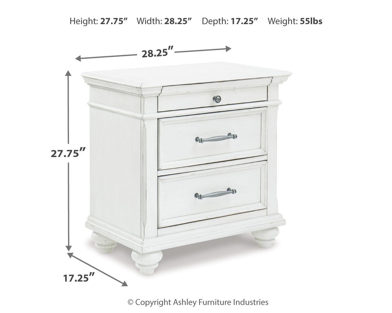 Kanwyn King Panel Bed with Storage with Mirrored Dresser, Chest and Nightstand