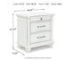 Kanwyn King Panel Bed with Mirrored Dresser, Chest and Nightstand