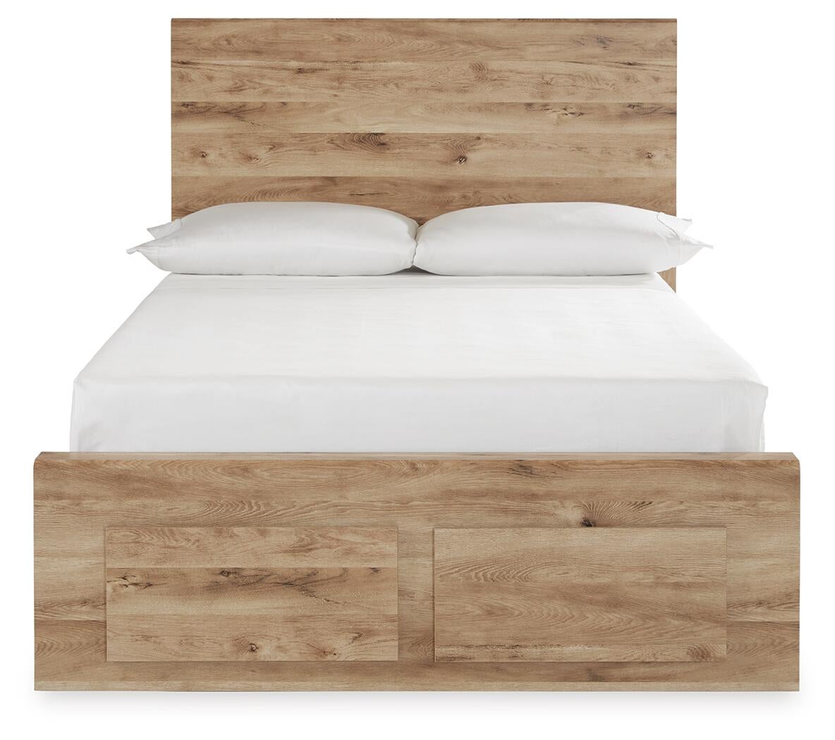 Hyanna Full Panel Storage Bed with Mirrored Dresser