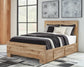 Hyanna Queen Panel Bed with 2 Side Storage, Dresser and Mirror