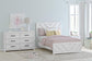 Cayboni Full Panel Bed with Mirrored Dresser