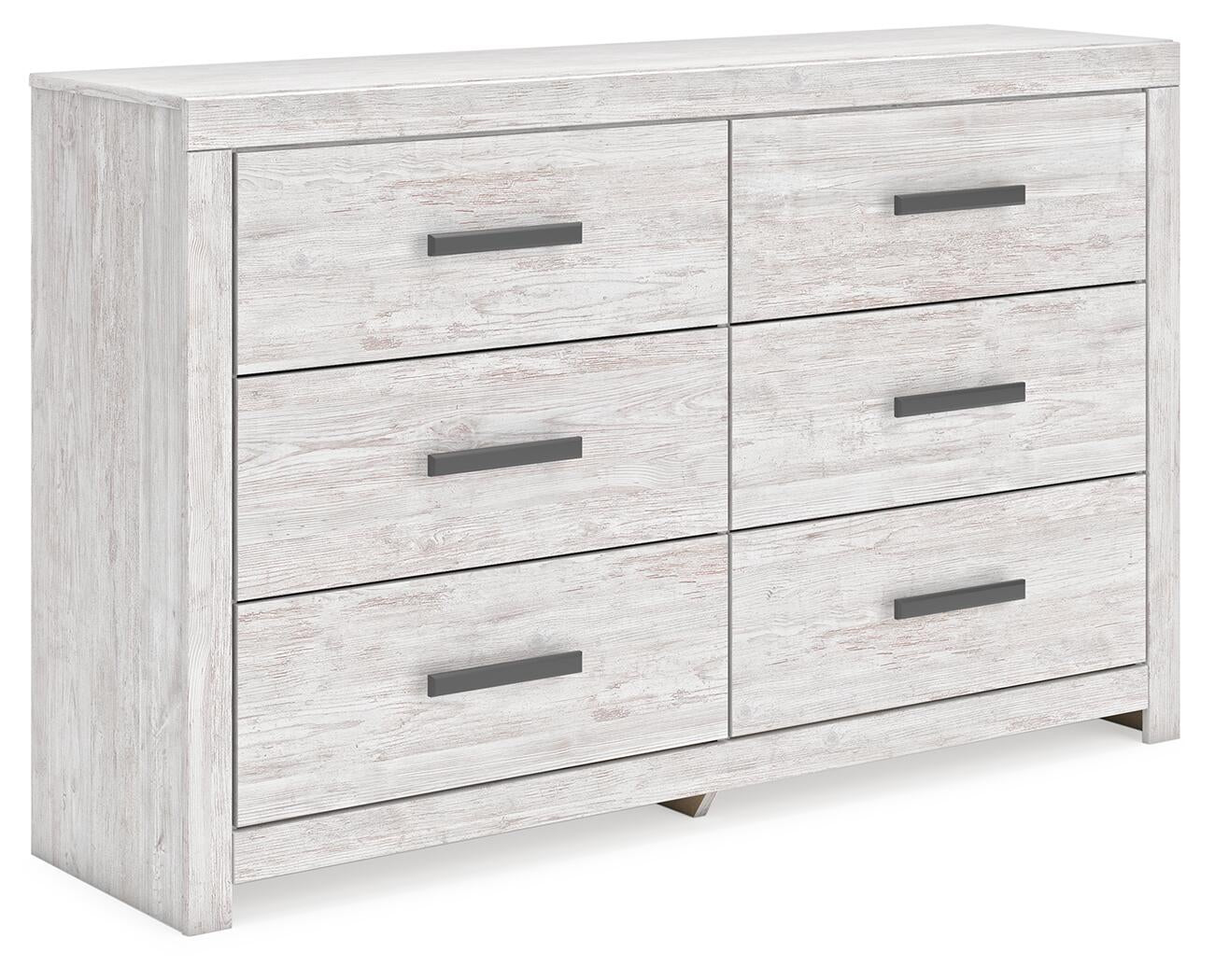 Cayboni Full Panel Bed with Mirrored Dresser