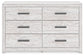 Cayboni Full Panel Bed with Mirrored Dresser
