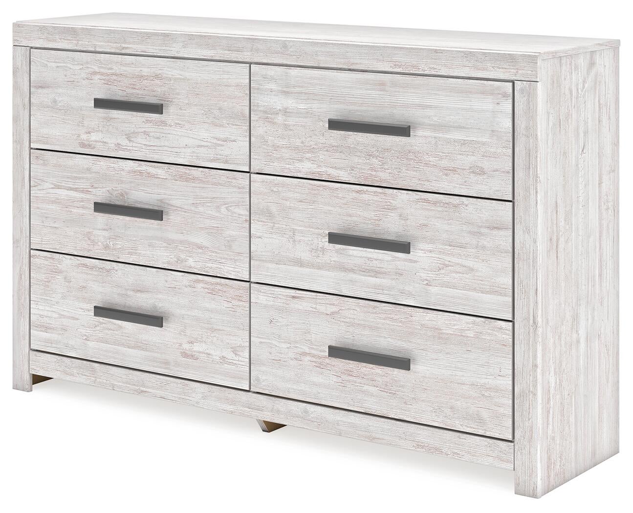 Cayboni Full Panel Bed with Mirrored Dresser