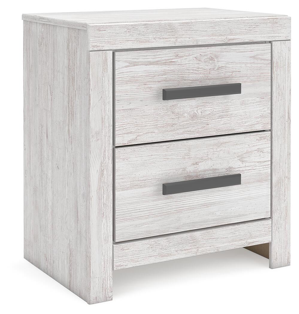 Cayboni Full Panel Bed with Mirrored Dresser