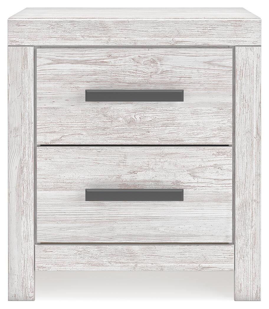 Cayboni Full Panel Bed with Mirrored Dresser