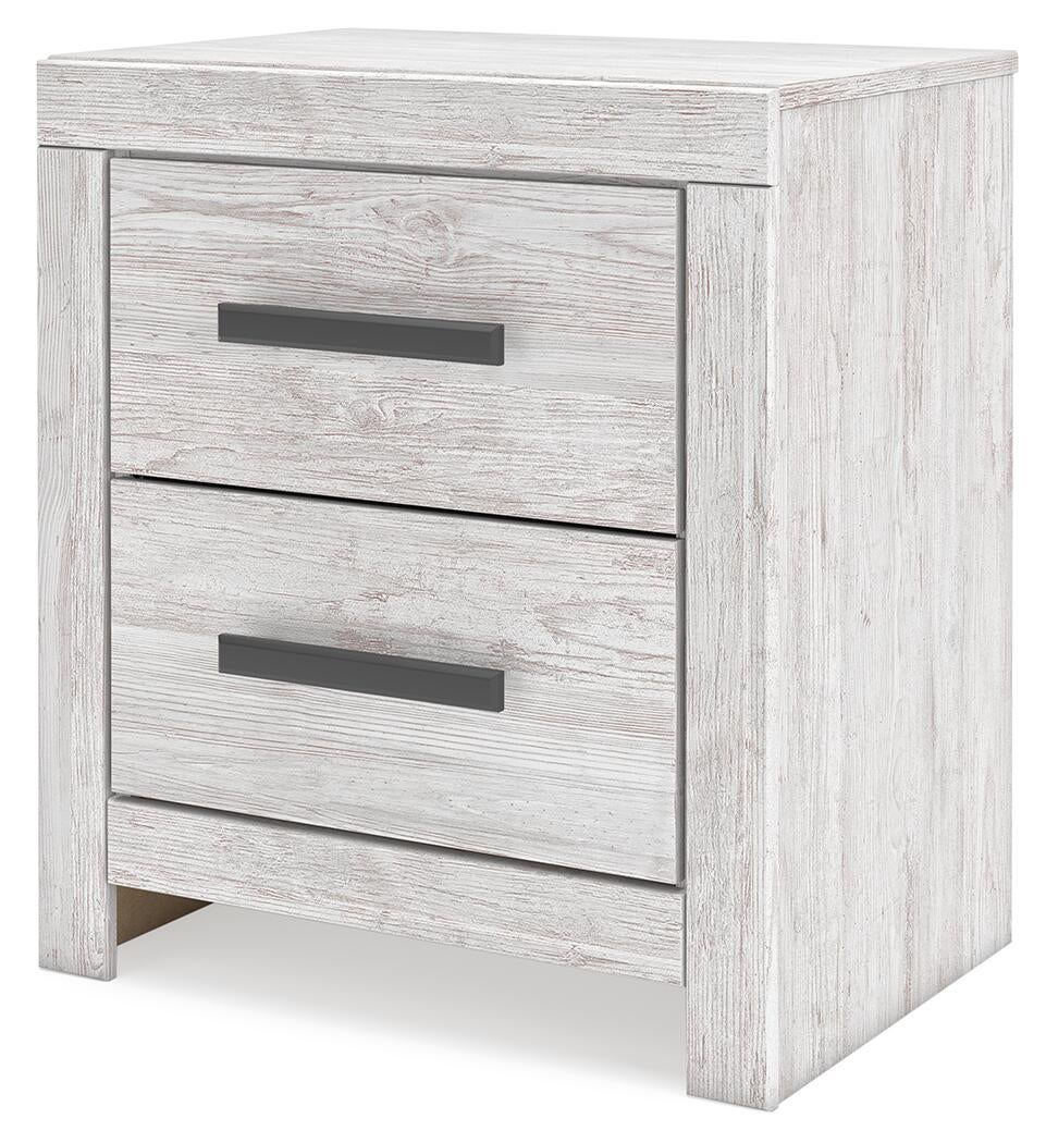 Cayboni Full Panel Bed with Mirrored Dresser