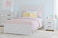 Cayboni Full Panel Bed with Mirrored Dresser