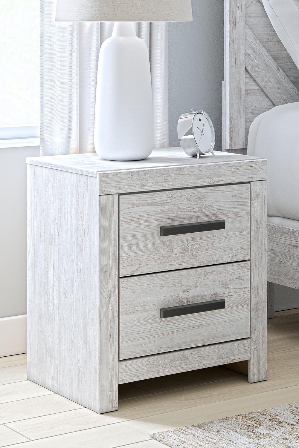 Cayboni Full Panel Bed with Mirrored Dresser