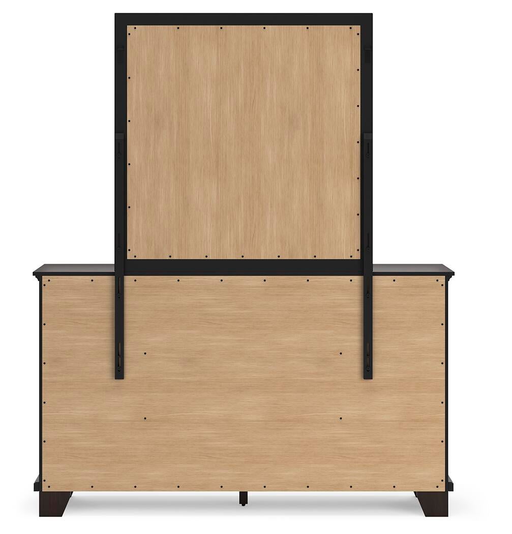 Covetown California King Panel Bed, Dresser, Mirror, Chest and Nightstand