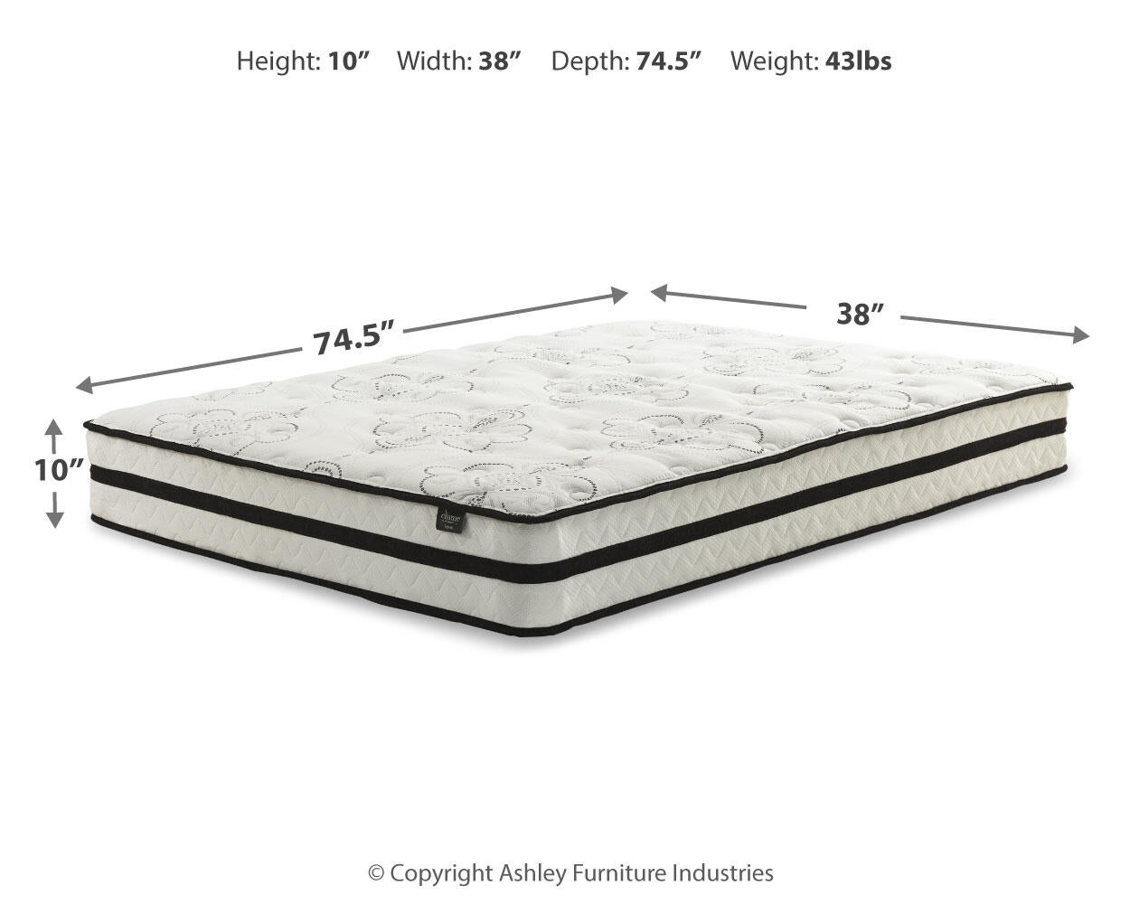 Ashley Express - Chime 10 Inch Hybrid  Mattress
