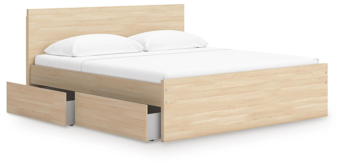 Ashley Express - Onita Queen Panel Platform Bed with 2 Side Storage