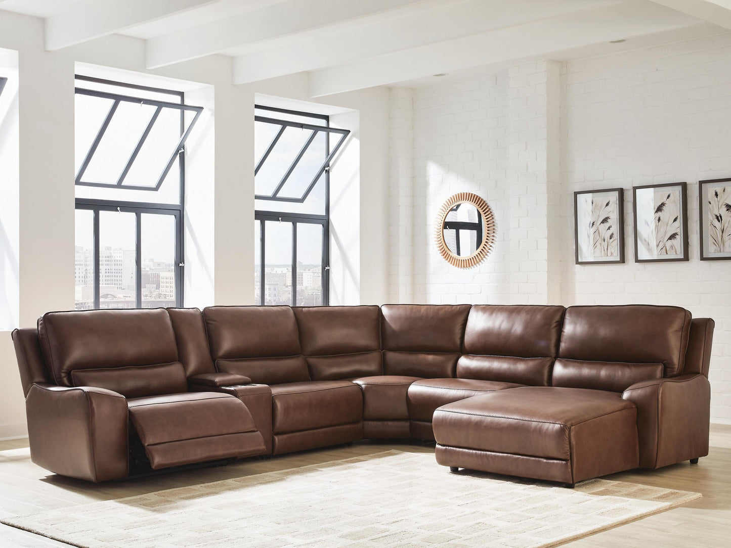 DeepWakes 6-Piece Power Reclining Sectional with Chaise